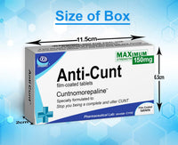 Funny Rude Joke Tablets Pill Box Prank Includes Jelly Beans Sweets Unusual Gift for Men Secret Santa Him Christmas Stocking Filler April Fools Day Birthday Women Presents Dad Boyfriend (Anti C*nt)